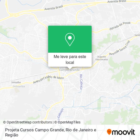 Projeta Cursos Campo Grande mapa