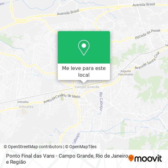 Ponto Final das Vans - Campo Grande mapa