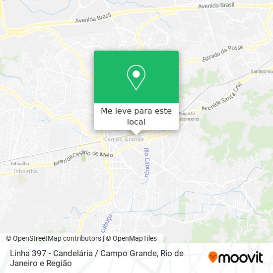 Linha 397 - Candelária / Campo Grande mapa