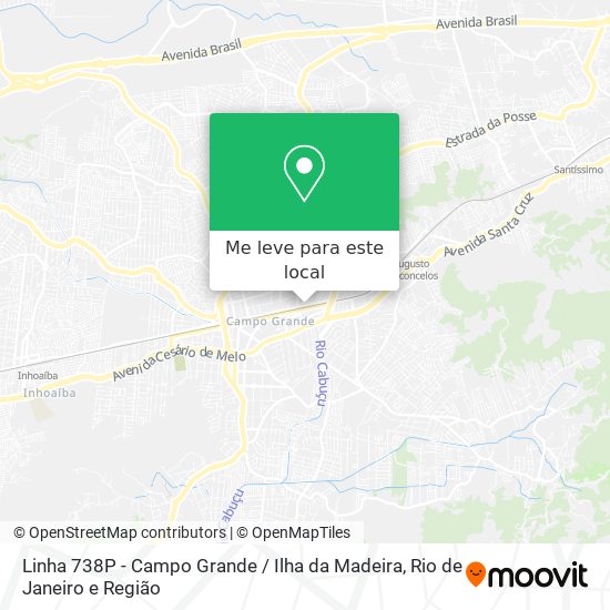 Linha 738P - Campo Grande / Ilha da Madeira mapa