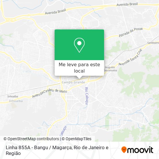 Linha 855A - Bangu / Magarça mapa