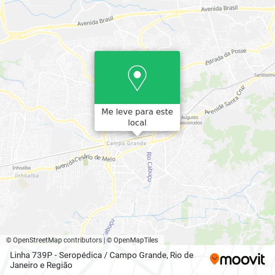 Linha 739P - Seropédica / Campo Grande mapa