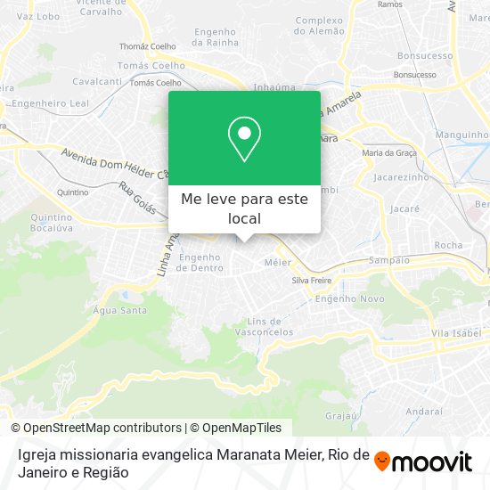 Igreja missionaria evangelica Maranata Meier mapa