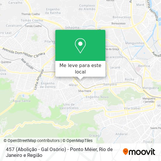 457 (Abolição - Gal Osório) - Ponto Méier mapa