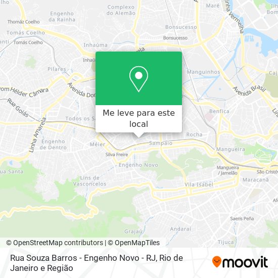 Rua Souza Barros - Engenho Novo - RJ mapa