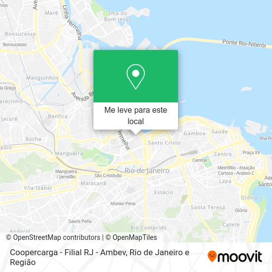 Coopercarga - Filial RJ - Ambev mapa