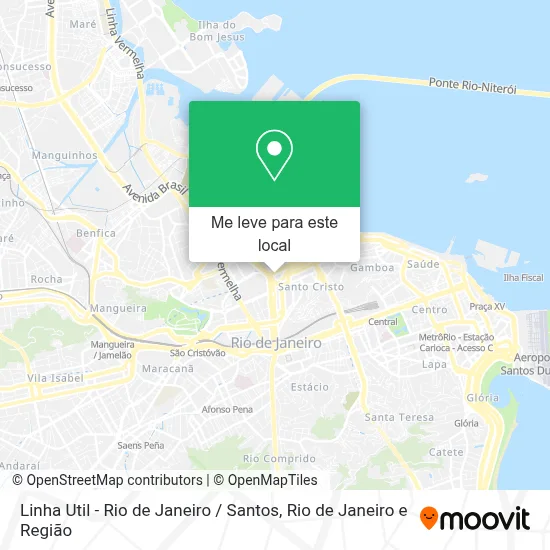Linha Util - Rio de Janeiro / Santos mapa