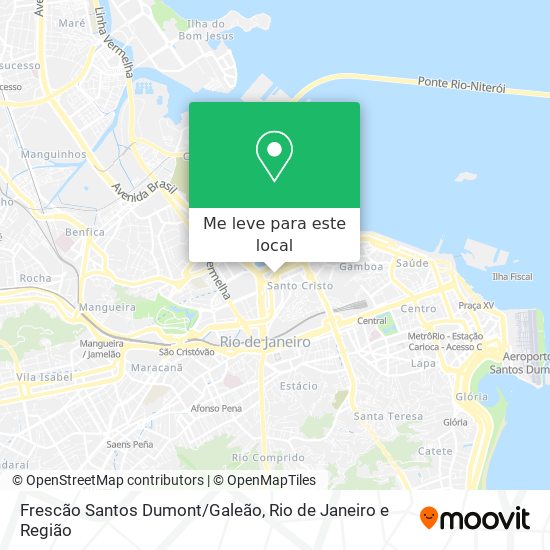 Frescão Santos Dumont/Galeão mapa