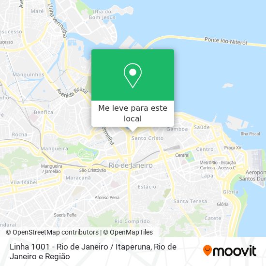 Linha 1001 - Rio de Janeiro / Itaperuna mapa