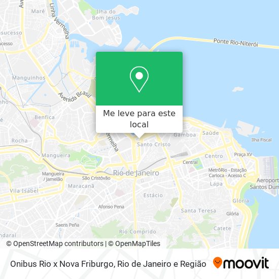 Onibus Rio x Nova Friburgo mapa