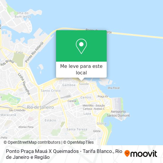 Ponto Praça Mauá X Queimados - Tarifa Blanco. mapa