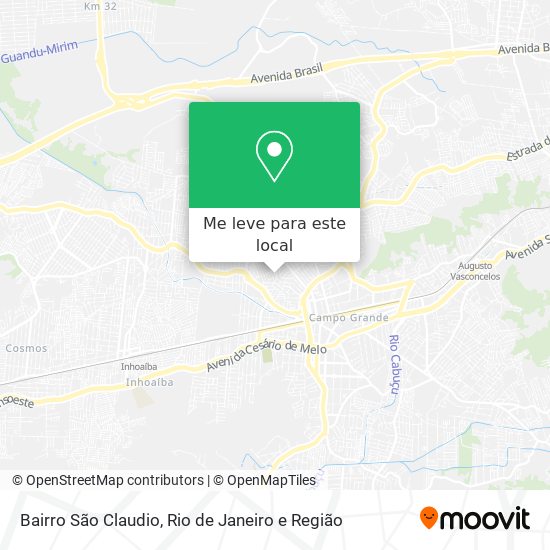 Bairro São Claudio mapa