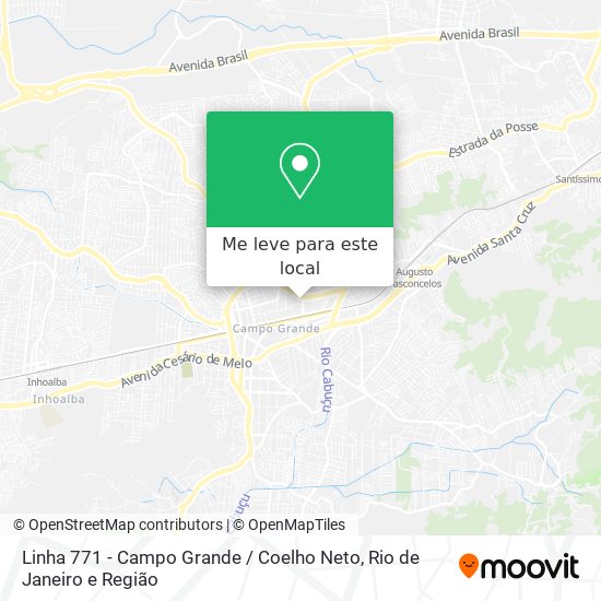 Linha 771 - Campo Grande / Coelho Neto mapa