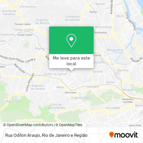 Rua Odilon Araujo mapa