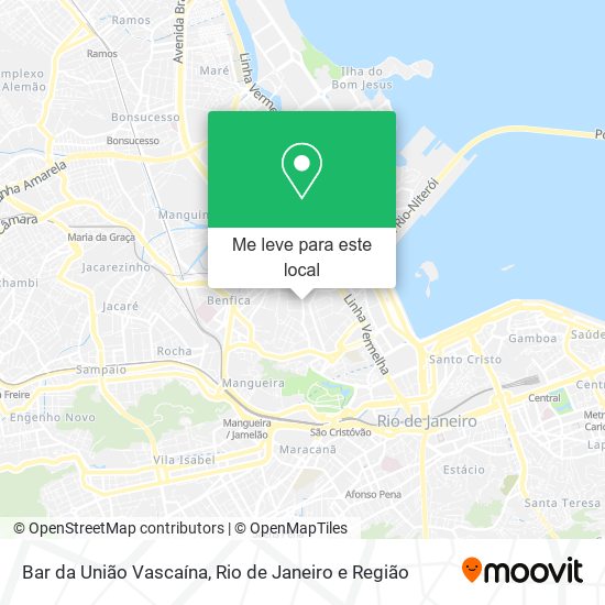 Bar da União Vascaína mapa