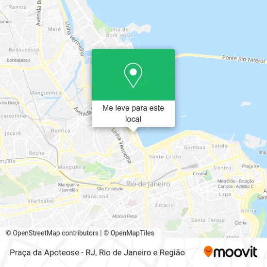 Praça da Apoteose - RJ mapa