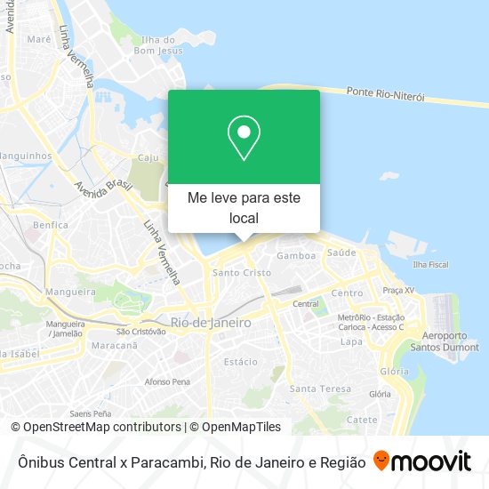 Ônibus Central x Paracambi mapa