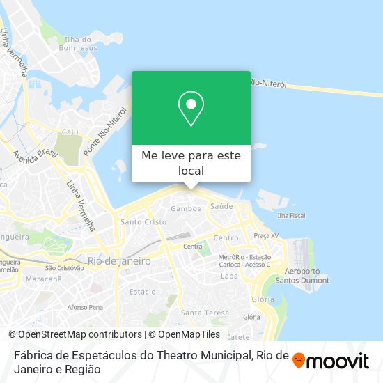 Fábrica de Espetáculos do Theatro Municipal mapa