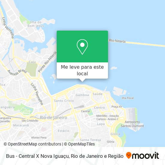 Bus - Central X Nova Iguaçu mapa