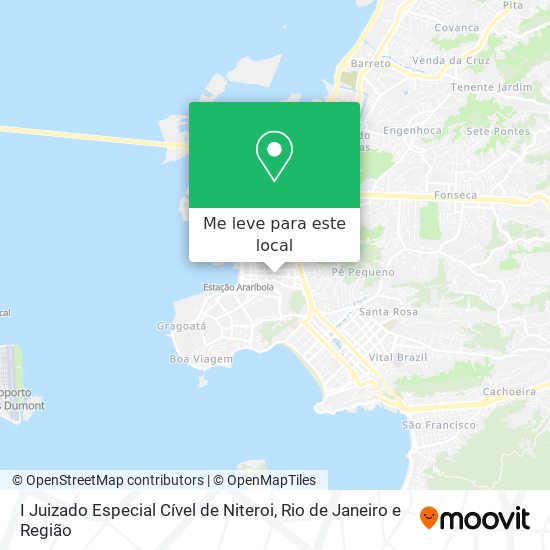 I Juizado Especial Cível de Niteroi mapa