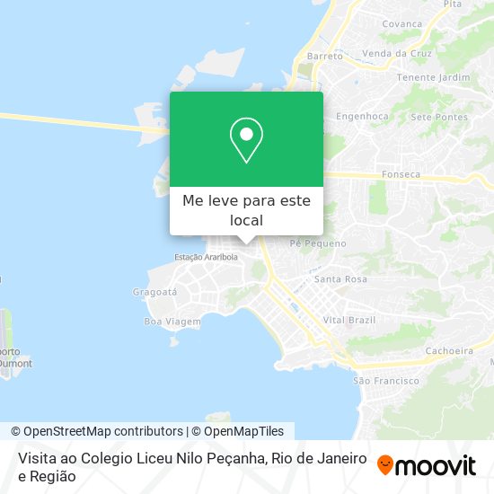 Visita ao Colegio Liceu Nilo Peçanha mapa