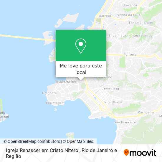 Igreja Renascer em Cristo Niteroi mapa