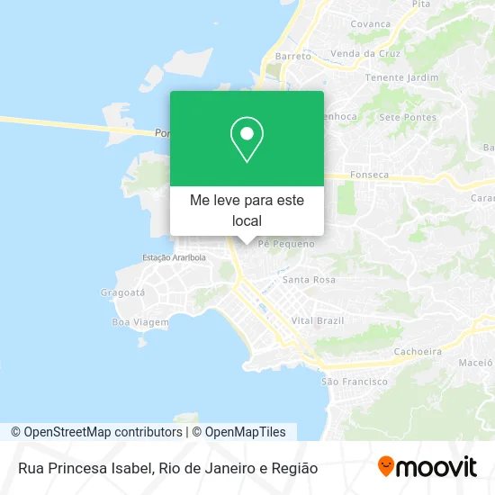 Rua Princesa Isabel mapa