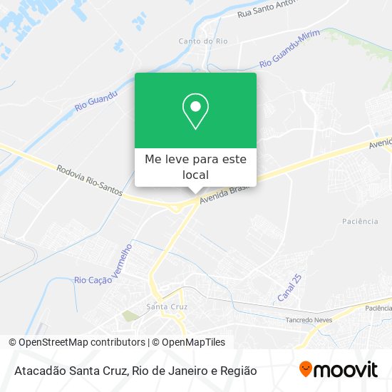 Atacadão Santa Cruz mapa