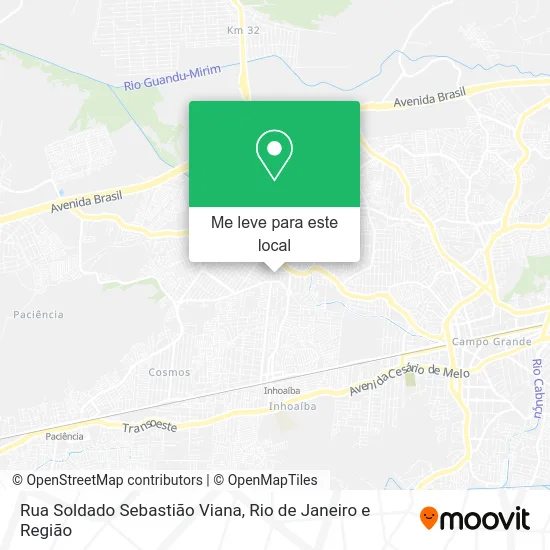 Rua Soldado Sebastião Viana mapa