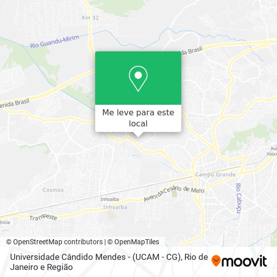 Universidade Cândido Mendes - (UCAM - CG) mapa