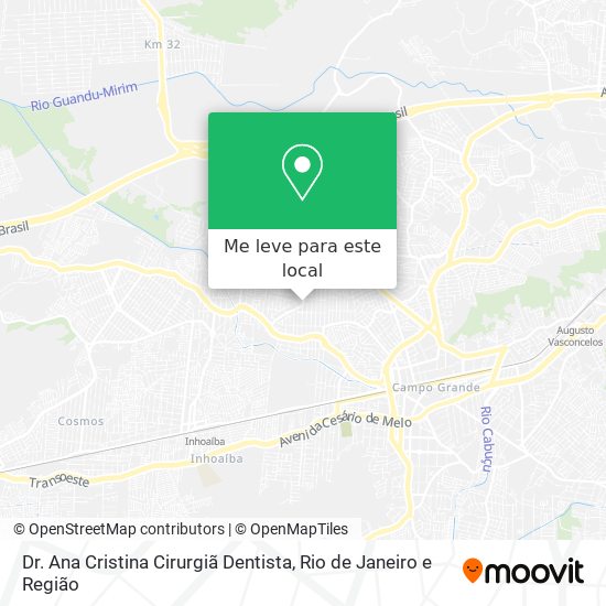 Dr. Ana Cristina Cirurgiã Dentista mapa