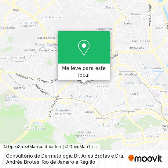 Consultório de Dermatologia Dr. Arles Brotas e Dra.  Andréa Brotas mapa