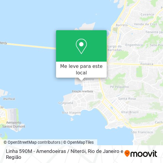 Linha 590M - Amendoeiras / Niterói mapa