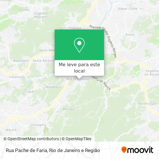 Rua Pache de Faria mapa