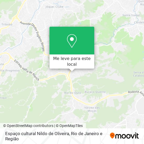 Espaço cultural Nildo de Oliveira mapa