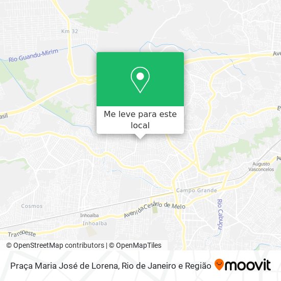 Praça Maria José de Lorena mapa