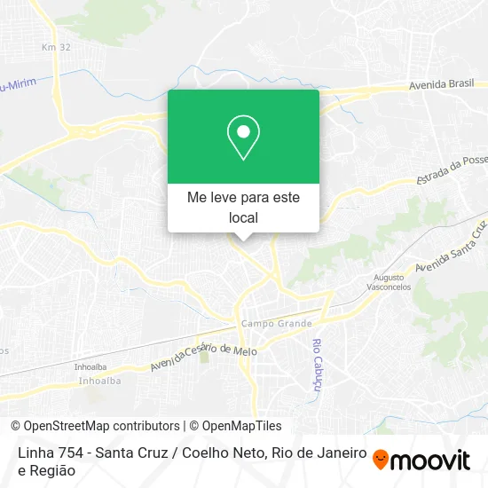 Linha 754 - Santa Cruz / Coelho Neto mapa