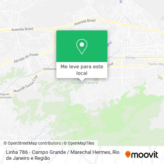 Linha 786 - Campo Grande / Marechal Hermes mapa