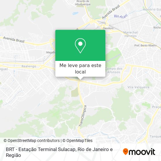 BRT - Estação Terminal Sulacap mapa