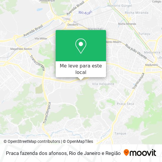 Praca fazenda dos afonsos mapa