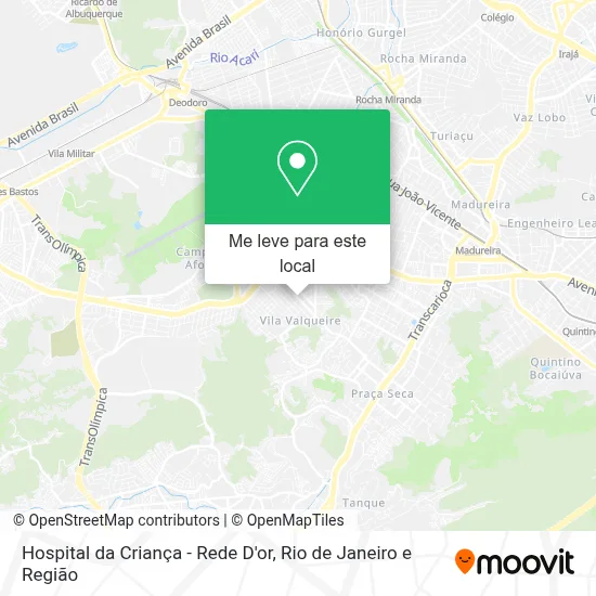 Hospital da Criança - Rede D'or mapa