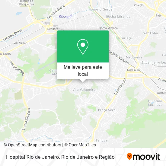 Hospital Rio de Janeiro mapa