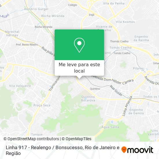 Linha 917 - Realengo / Bonsucesso mapa