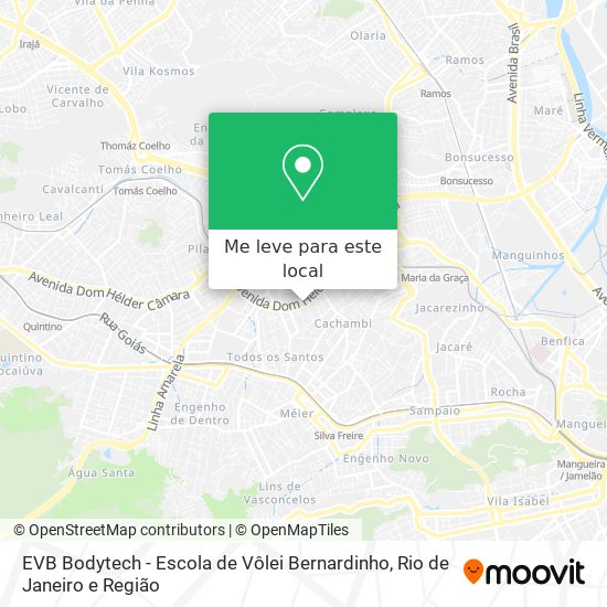 EVB Bodytech - Escola de Vôlei Bernardinho mapa