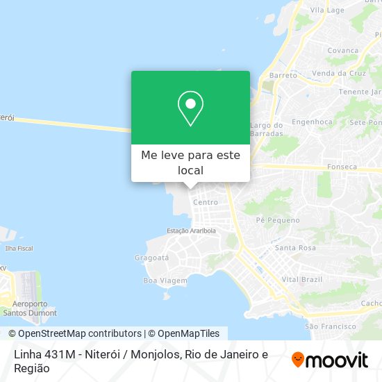 Linha 431M - Niterói / Monjolos mapa