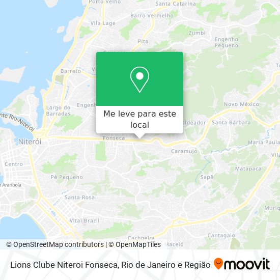 Lions Clube Niteroi Fonseca mapa