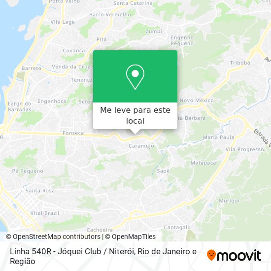 Linha 540R - Jóquei Club / Niterói mapa