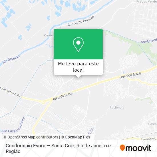 Condomínio Evora — Santa Cruz mapa