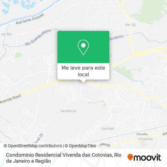 Condomínio Residencial Vivenda das Cotovias mapa