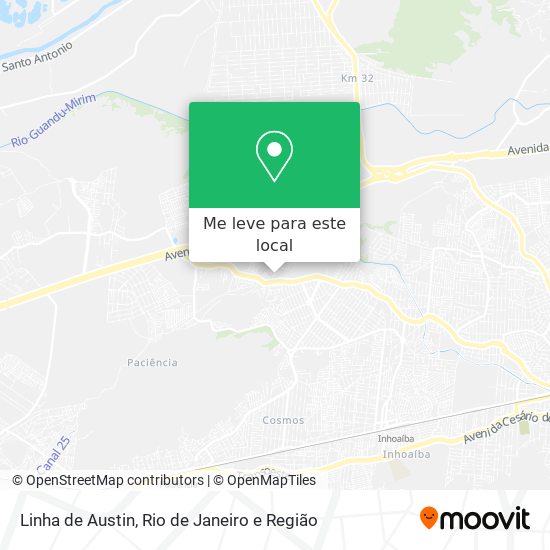 Linha de Austin mapa